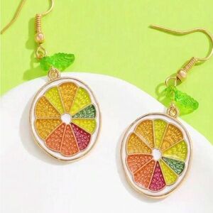 Colorful Citrus Slice Earrings